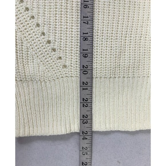 Time & Tru Women's Knitted Cream Sweater - Picture 5 of 7